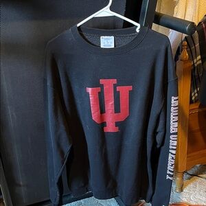 Champion Indiana University Black and Red Logo Men's Sweatshirt
